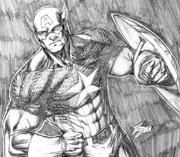Captain America. Original Art.