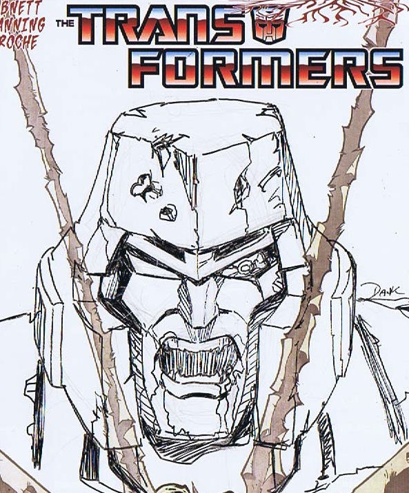 Transformers Infestation #1 Sketch Cover Zombie Megatron