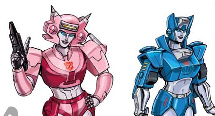 Autobot Fembots Elita-1, Chromia Moonracer, Firestar. Print