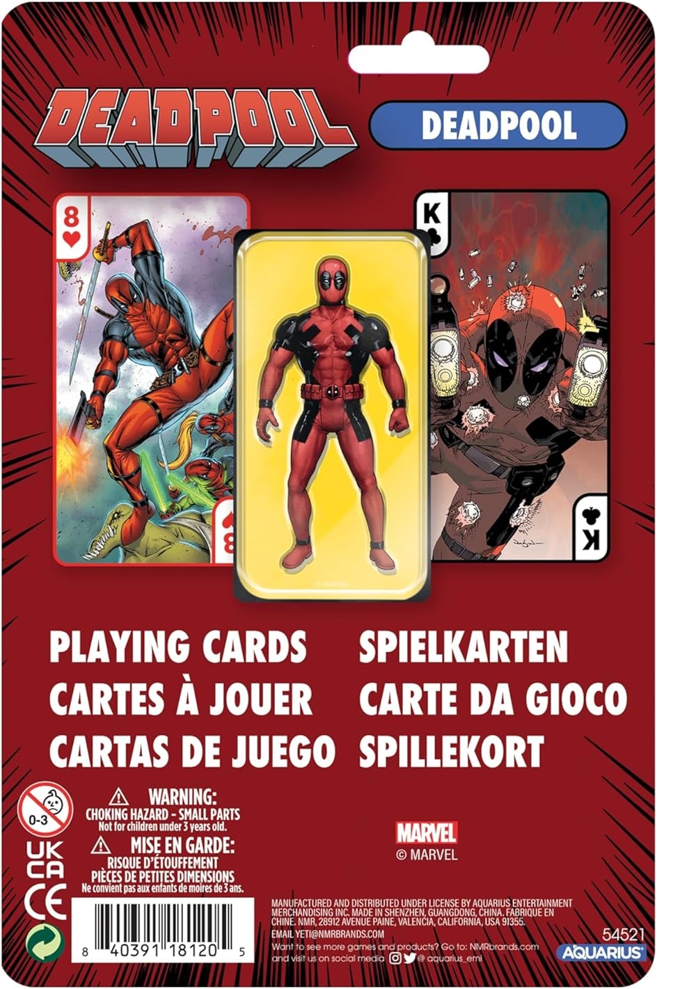Deadpool playing poker cards fan collectible game night deck
